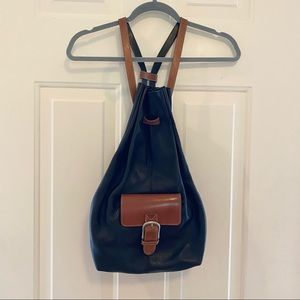 Vintage Women’s Leather Bucket Style Backpack - Purse